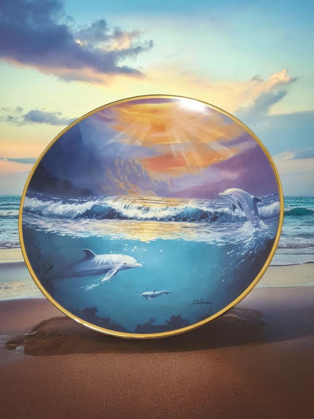 Dawn of the Dolphin by Delmary Dennis, The Franklin Mint Heirloom Collection